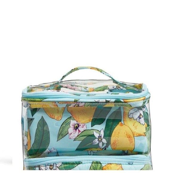 Vera Bradley Lemon Grove 4 Piece Cosmetic Organizer Bag New w Tags - Picture 1 of 7